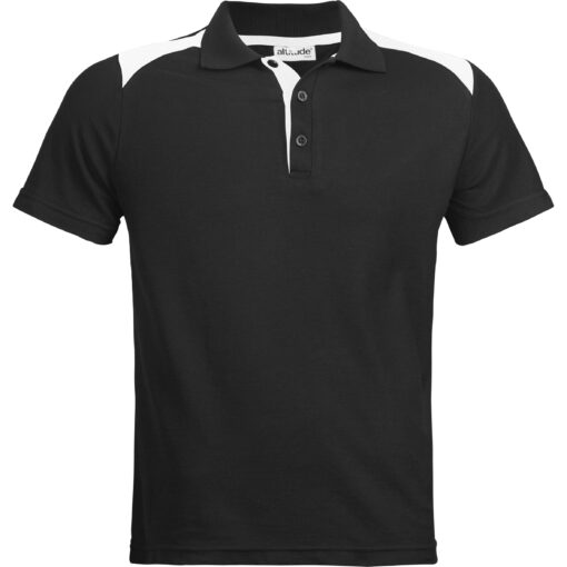 Mens Apex Golf Shirt Black/white